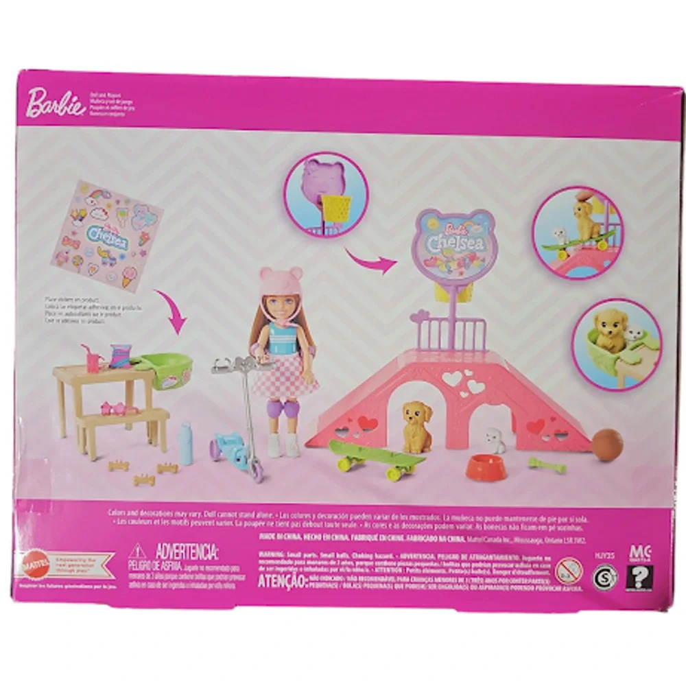 Barbie Chelsea Doll & Skate Park Playset  NWT